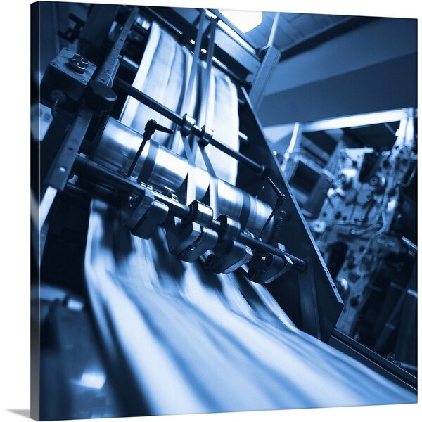 "View of a working printing machine in a printing press" Canvas Wall